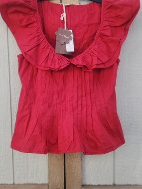 NEW Forever That Girl Ruffle Collar Poetcore Ren Faire Pleated Boho Fitted Small